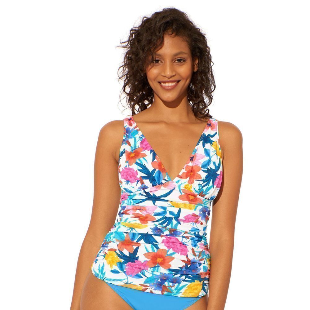 New. Blue Rod Beattie floral tankini top. - Picture 3 of 8